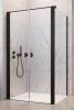 Radaway Nes 8 Black DWD+S kabina 120x80cm czarny mat/szkło przejrzyste 10081120-54-01/10080080-54-01